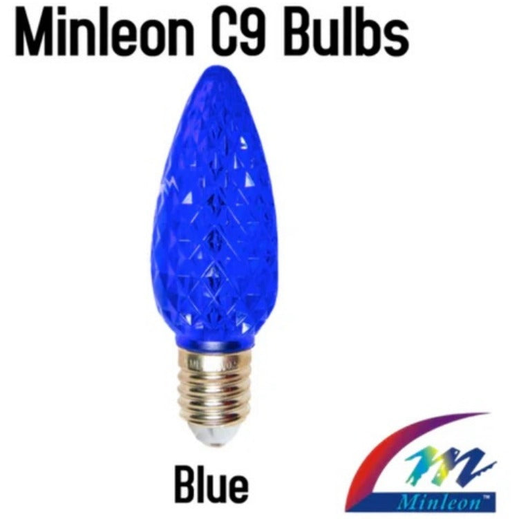 Minleon C9 V2 faceted LED bulb - Blue