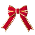 Red velvet bow with gold trim