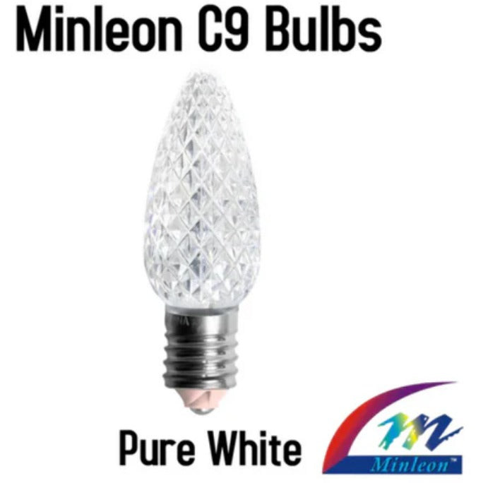 Minleon C9 V2 faceted LED bulb - Pure White