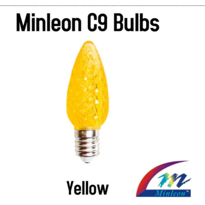 Minleon C9 V2 faceted LED bulb - Yellow